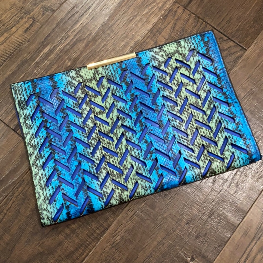 Snakeskin clutch